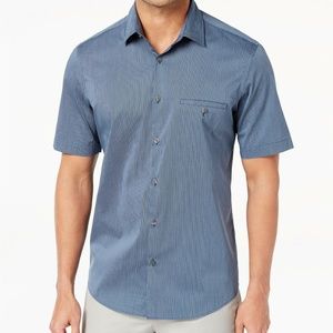Alfani Short Sleeve Button Down Shirt Medium